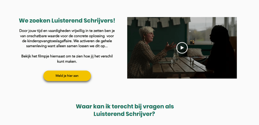 Screenprint van een deel van de website van de Stichting (Gelijk)waardig Herstel waarom